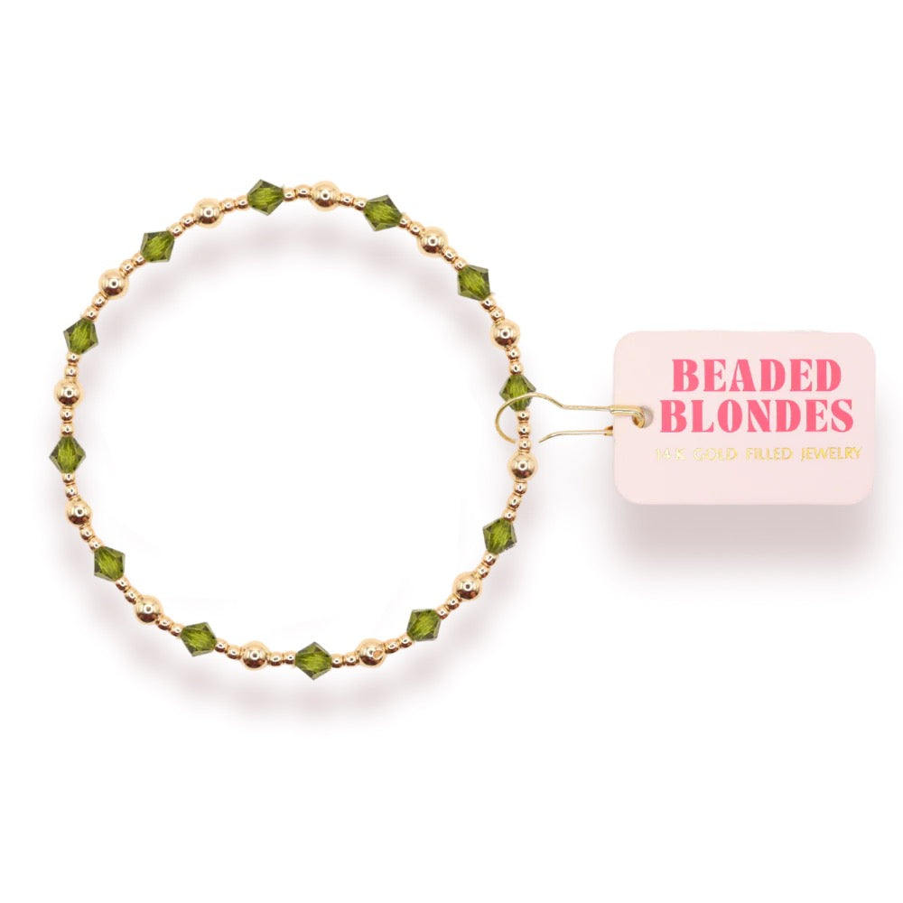 Beaded Blondes Olive June Bracelet