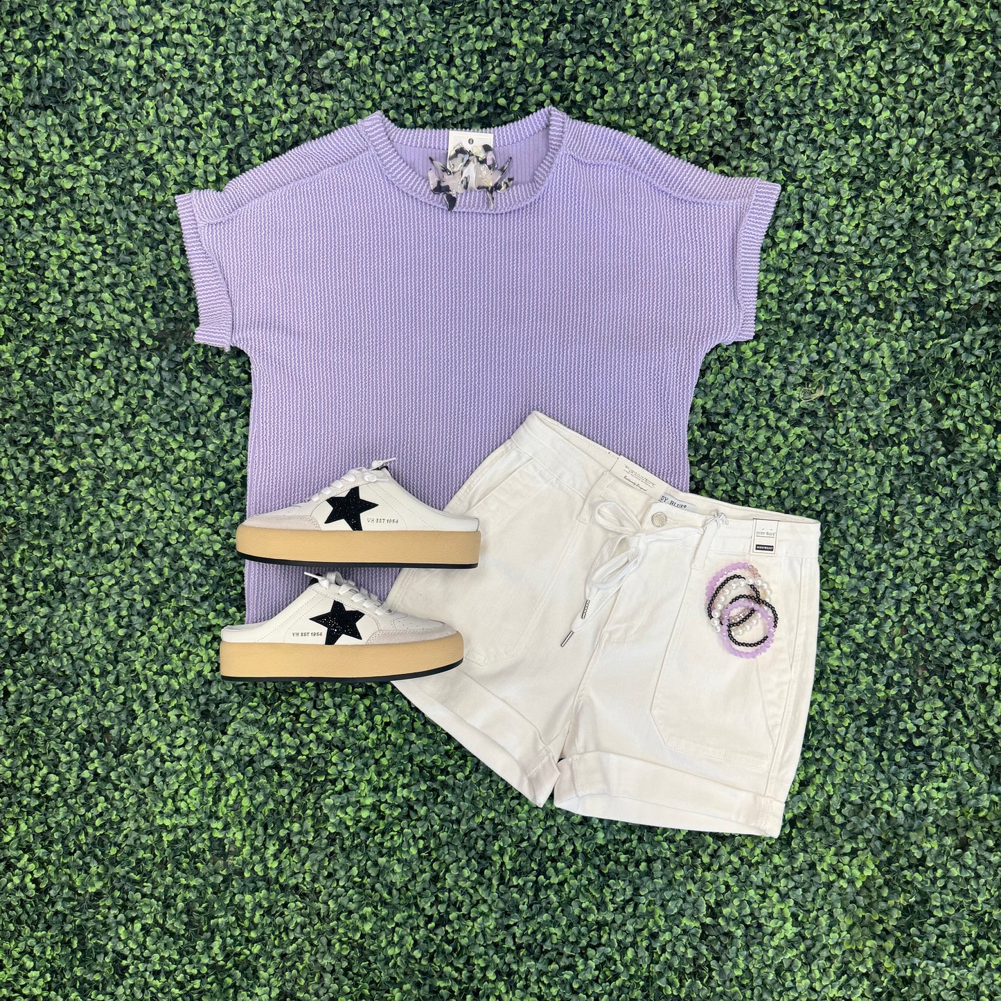 Judy Blue White Denim Jogger Shorts