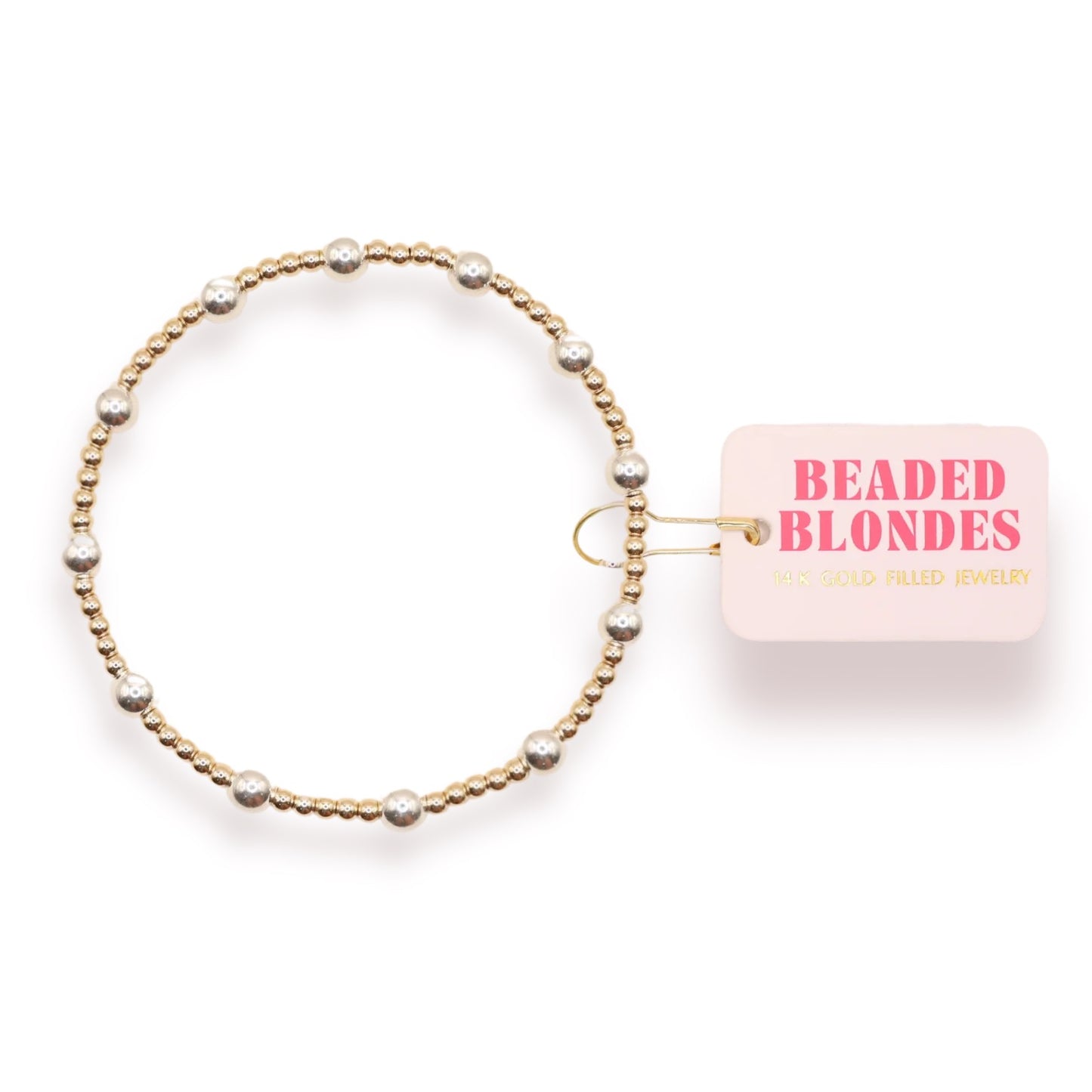 Beaded Blondes Lively Bracelet in Gold With Silver