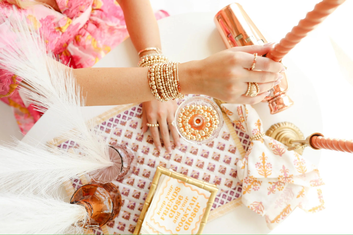 Beaded Blondes Burnt Orange June Bracelet