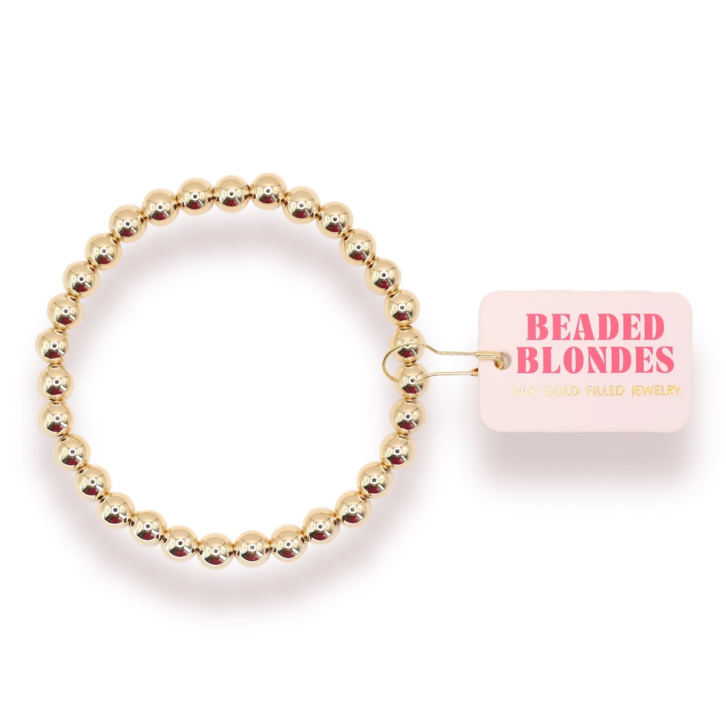 Beaded Blondes 6MM Gold Beaded Bracelet