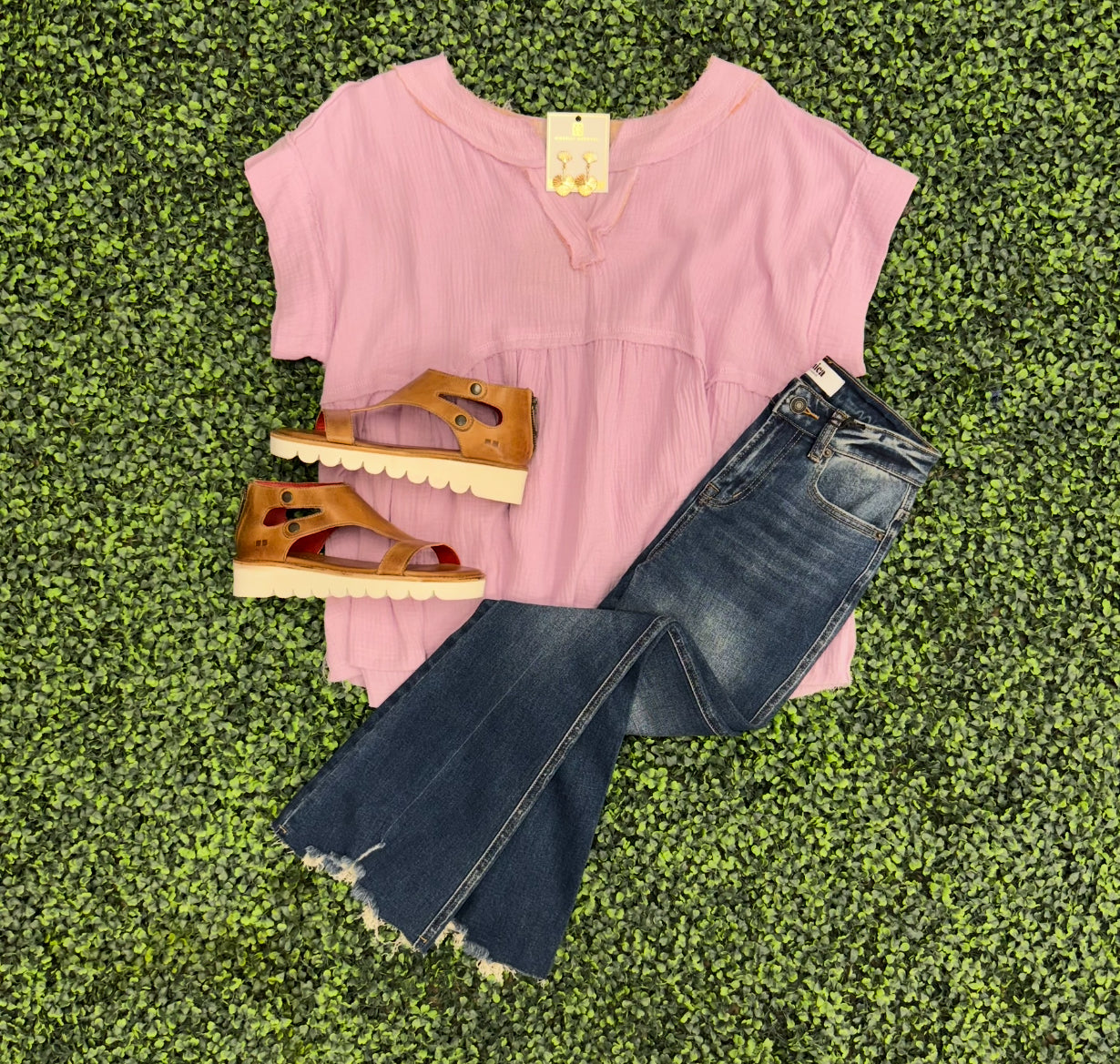 Mica HR Dark Flare Crop Jeans