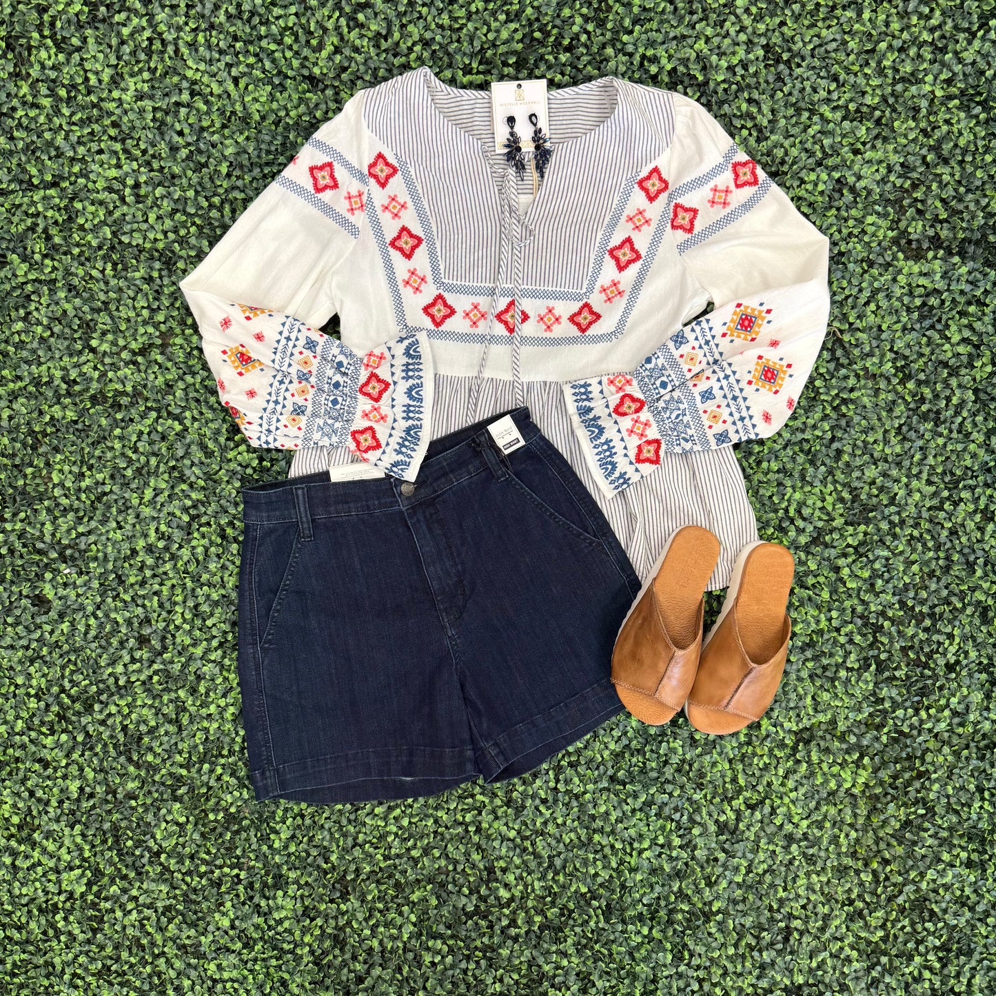 Judy Blue HW Denim Trouser Shorts