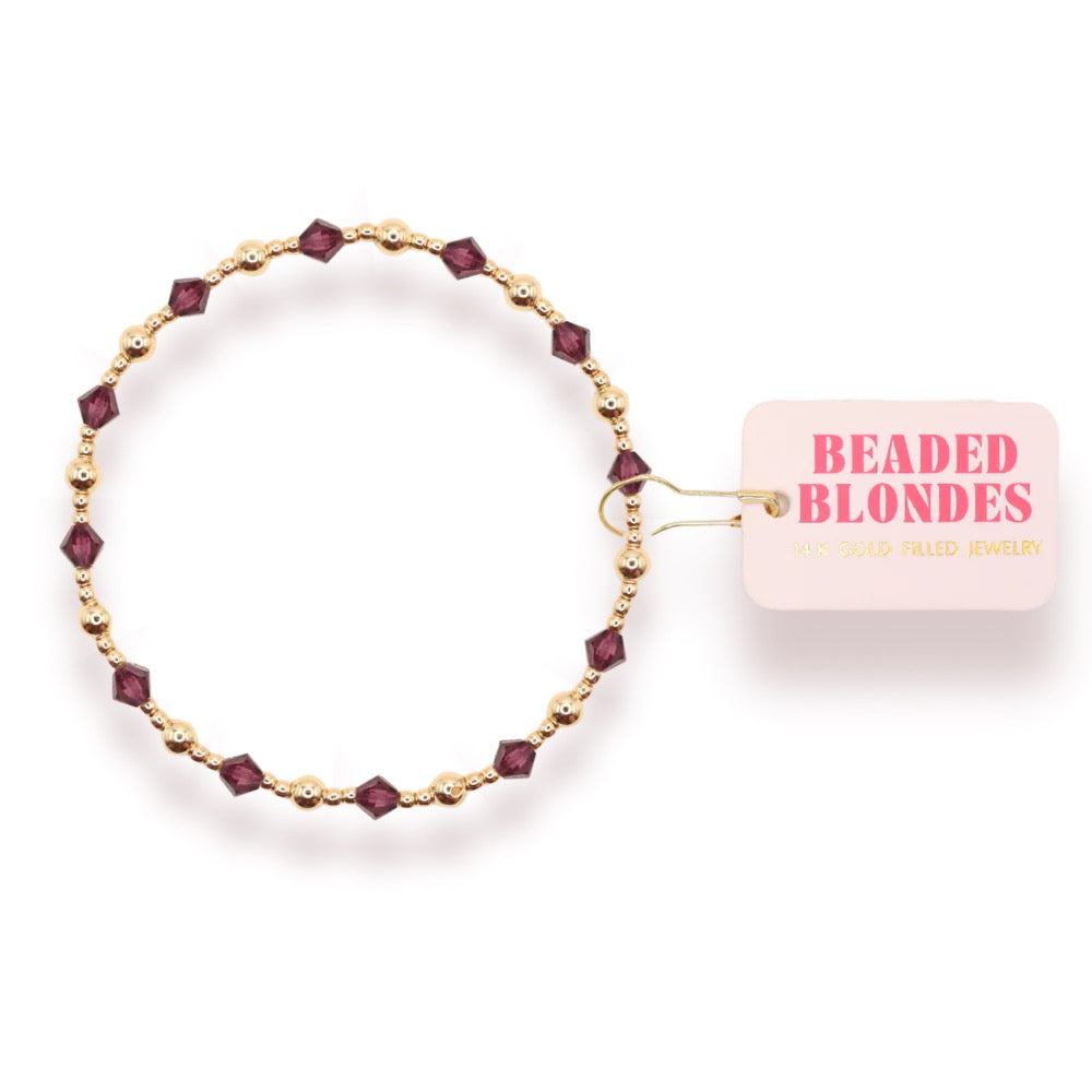 Beaded Blondes Purple June Bracelet