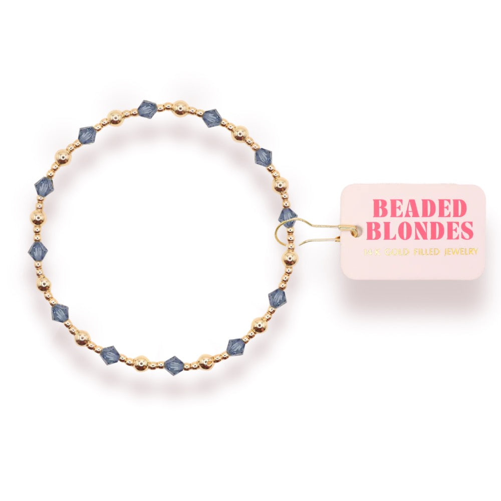 Beaded Blondes Ice Blue June Bracelet