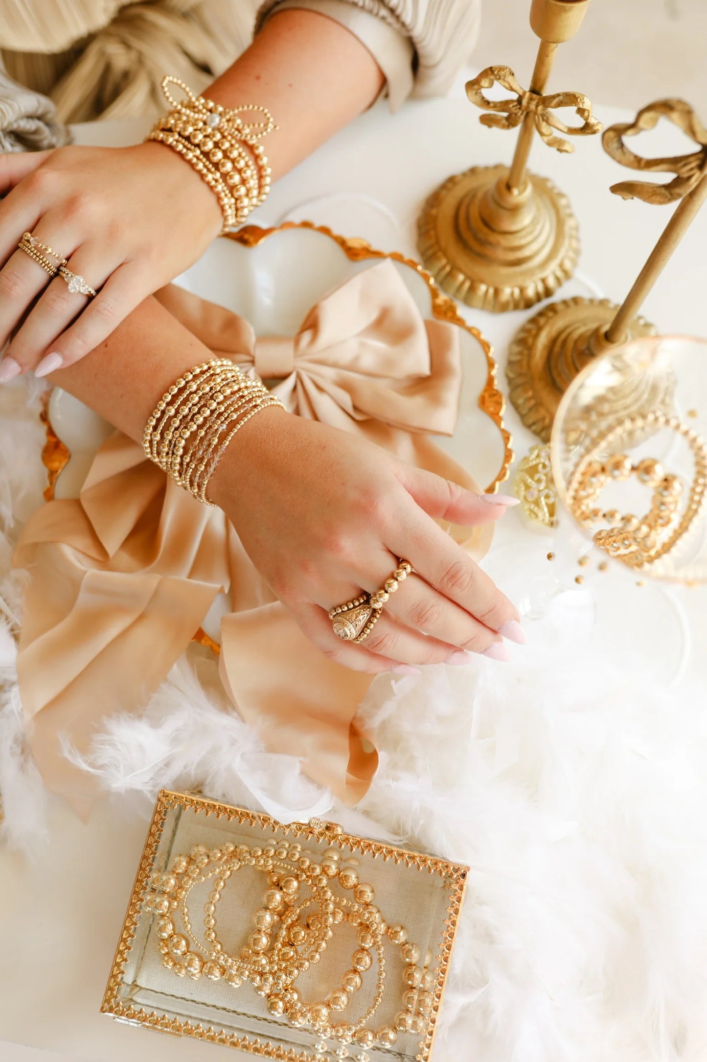 Beaded Blondes Champagne June Bracelet