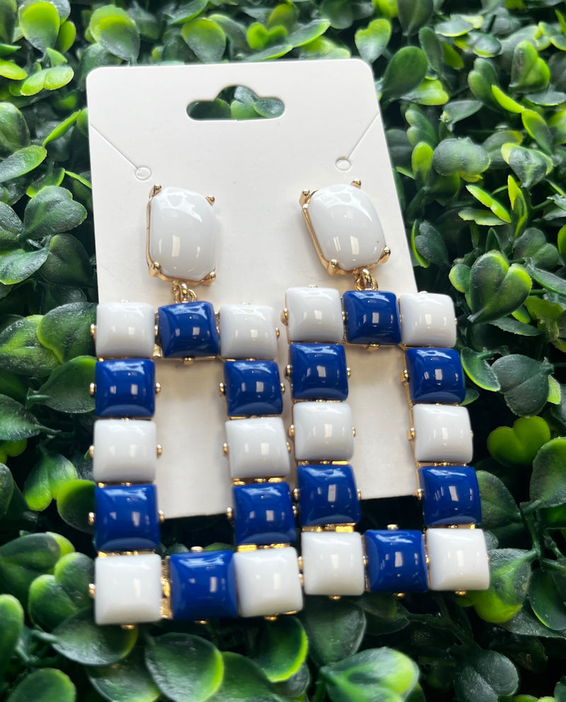 Blue & White Magic Earrings