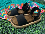 Black Boho Platform Sandals