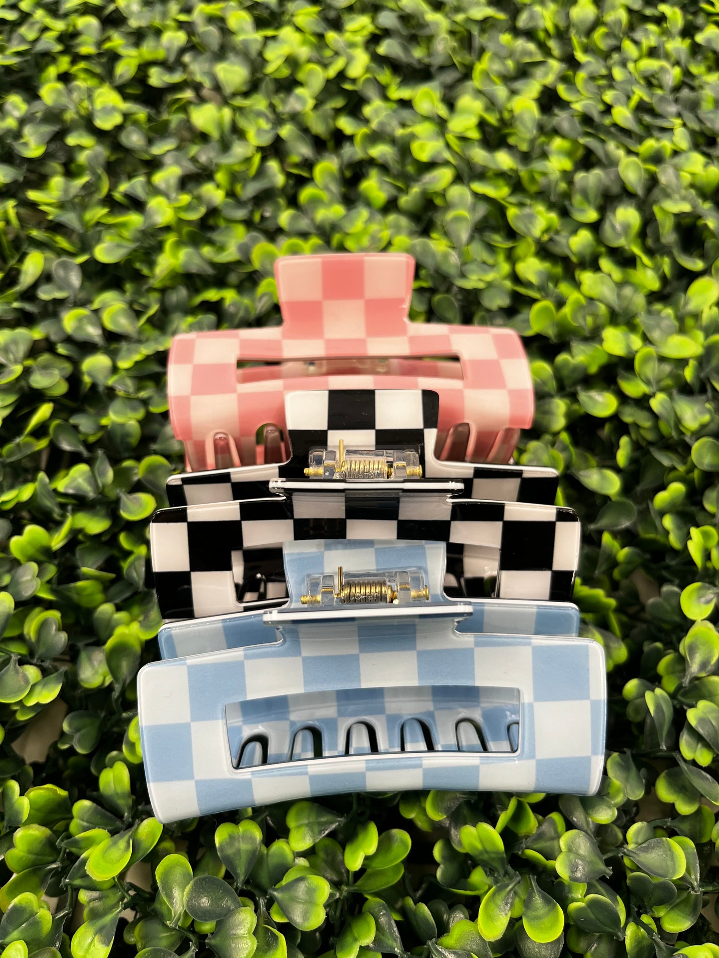 Mini Checkered Claw Clip