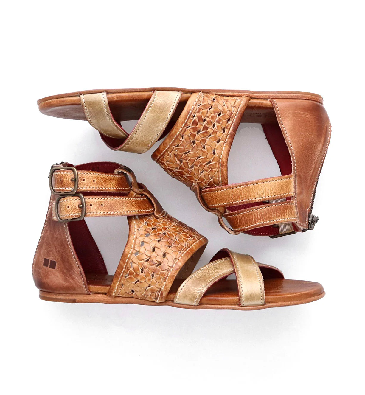 BedStu Capriana Cafe Latte Rustic Sandals