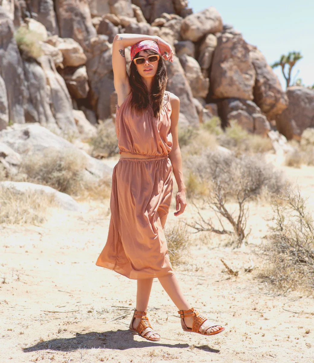 BedStu Capriana Cafe Latte Rustic Sandals
