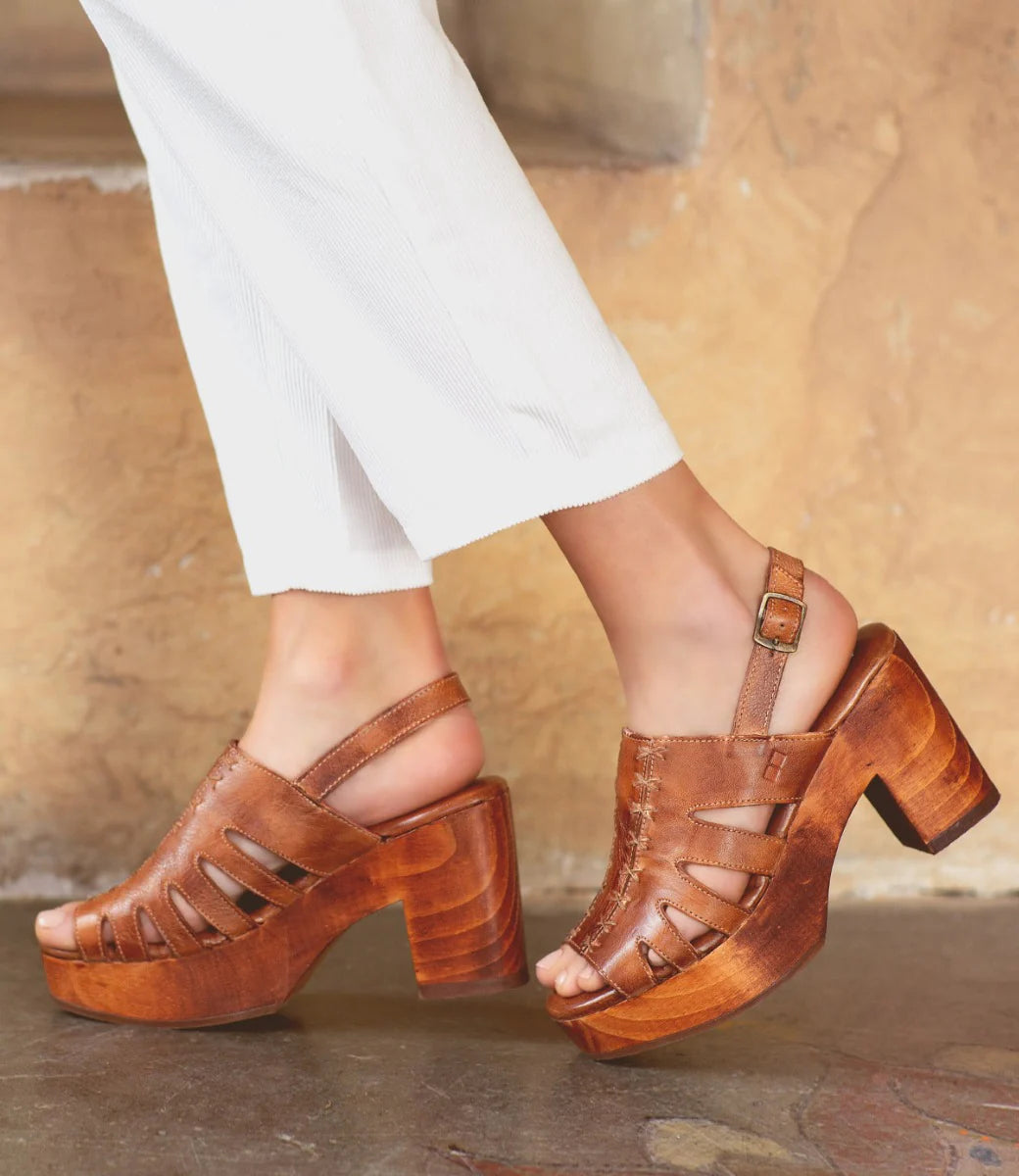 BedStu Fontella Tan Rustic Heels