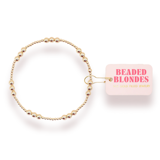 Beaded Blondes ILY Gold Bracelet Extended