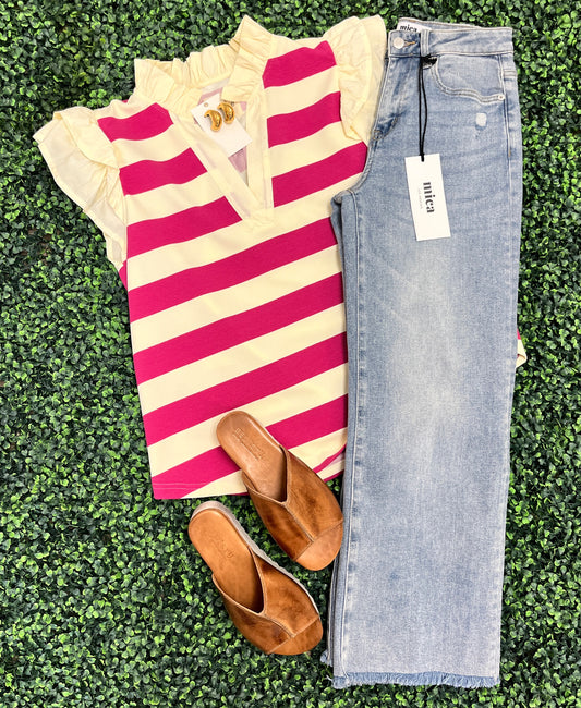 Pink Coastal Charm Top