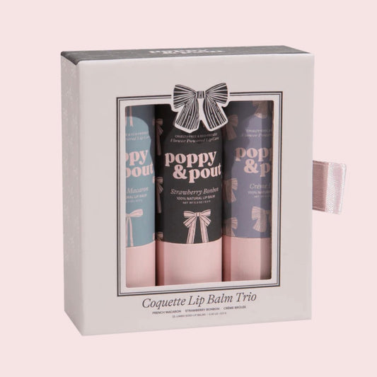 Poppy & Pout Coquette Lip Balm Trio