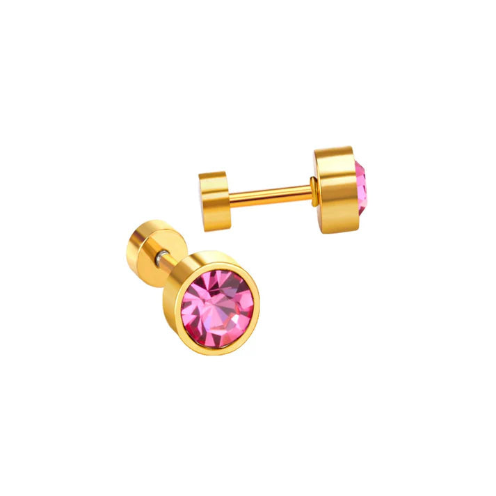 Juliet Pink Stud Earrings