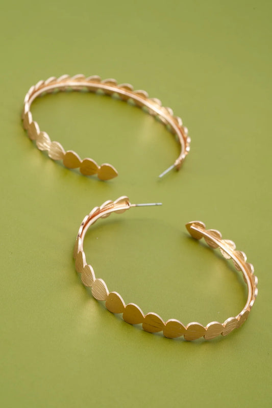 Hoop Heart Earrings