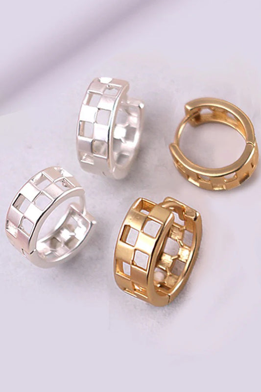 Mini Checker Cutout Earrings