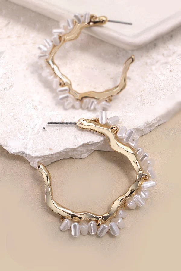Pearl Seed Bead Earrings