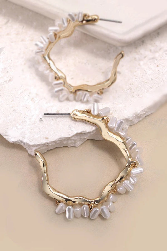 Pearl Seed Bead Earrings