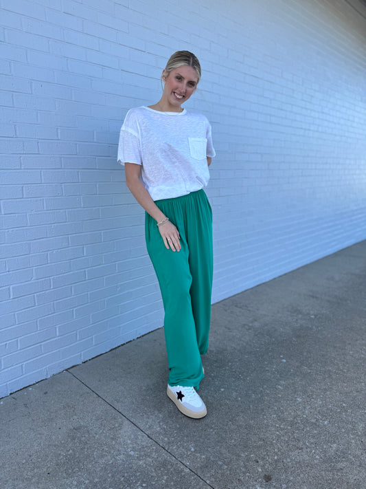 Green With Envy Staple Pants