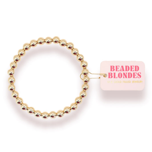 Beaded Blondes 6MM Gold Beaded Bracelet