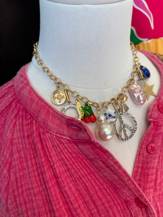 Etta + East Golden Rule Charm Necklace