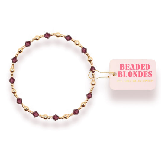 Beaded Blondes Purple June Bracelet