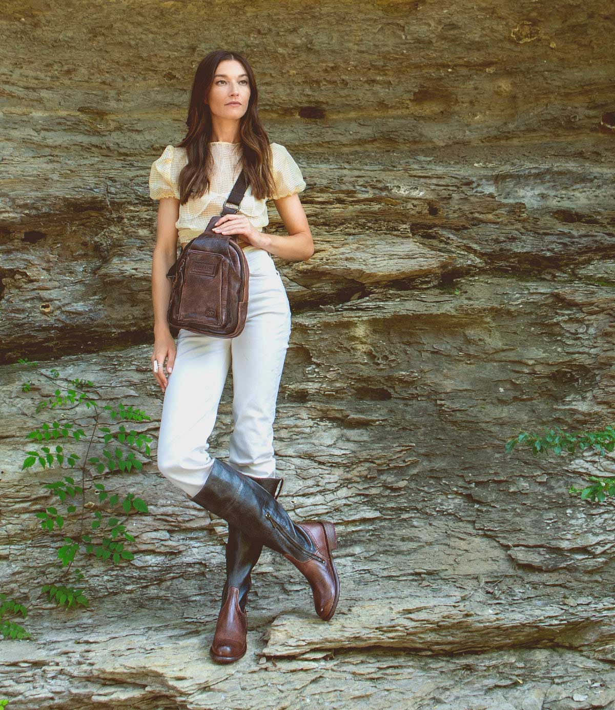 BedStu Beau Teak Rustic Sling Crossbody