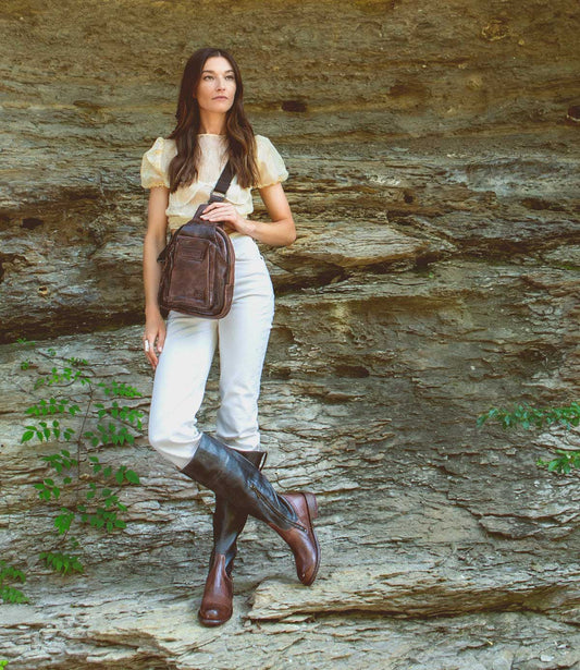 BedStu Beau Teak Rustic Sling Crossbody