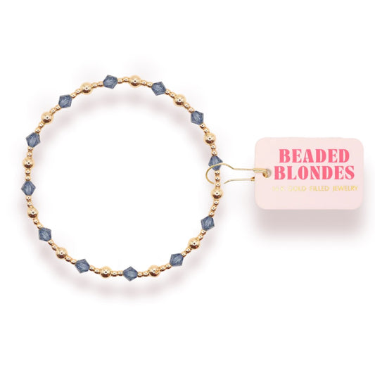Beaded Blondes Ice Blue June Bracelet
