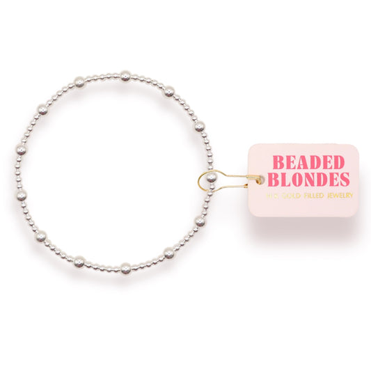 Beaded Blondes Silver June Bracelet