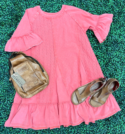 Vintage Coral Charm Dress