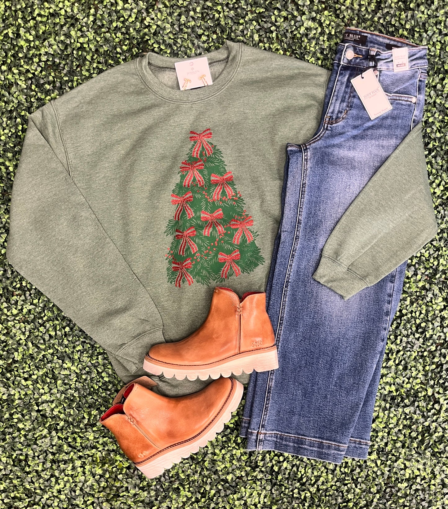 Christmas Tree Bows Crewneck