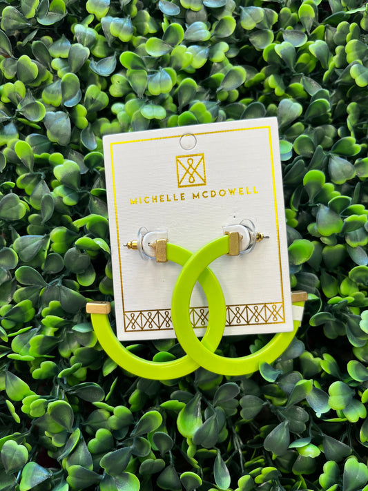 Key Lime Hoop Earrings