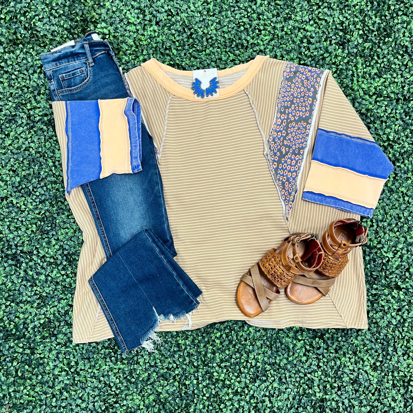 Stripes & Statements Tee