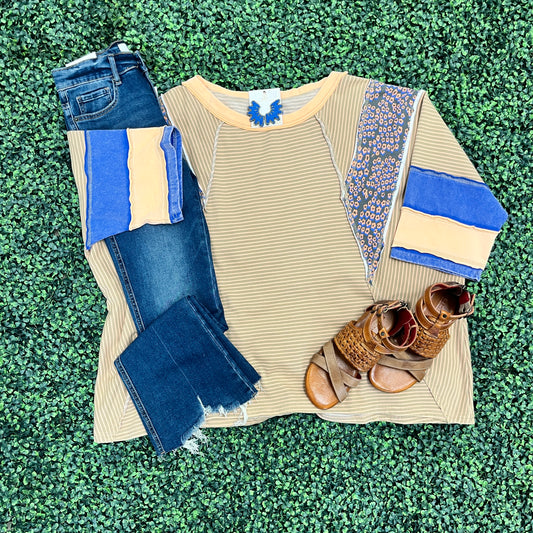 Stripes & Statements Tee