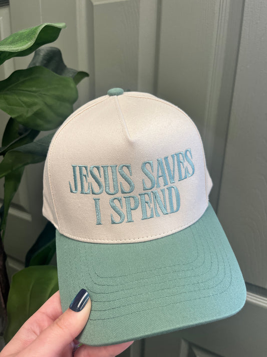 Jesus Saves I Spend Trucker Hat
