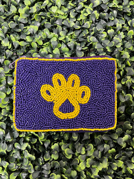 Purple Paw Coin Purse