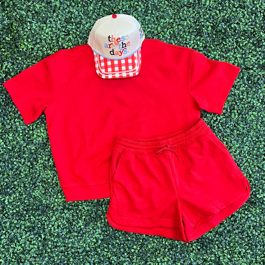 Red Staple Top