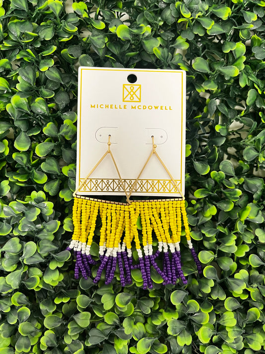 Purple & Gold Perfection Earrings