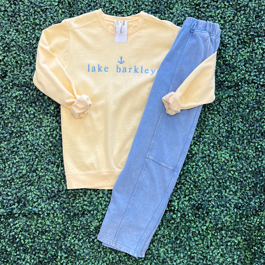 Acid Wash Denim Joggers
