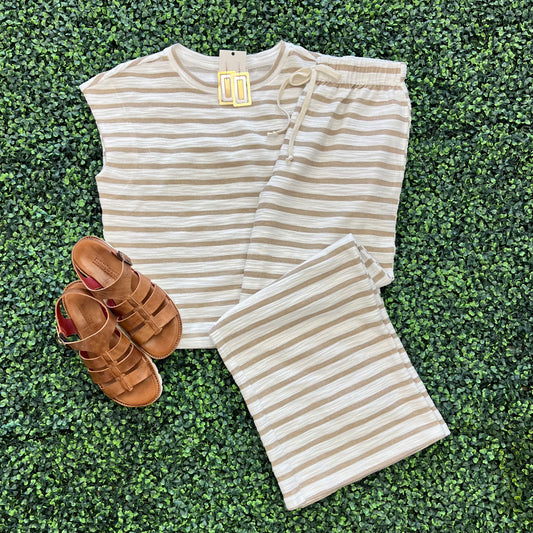 Stripe Wide Leg Pants