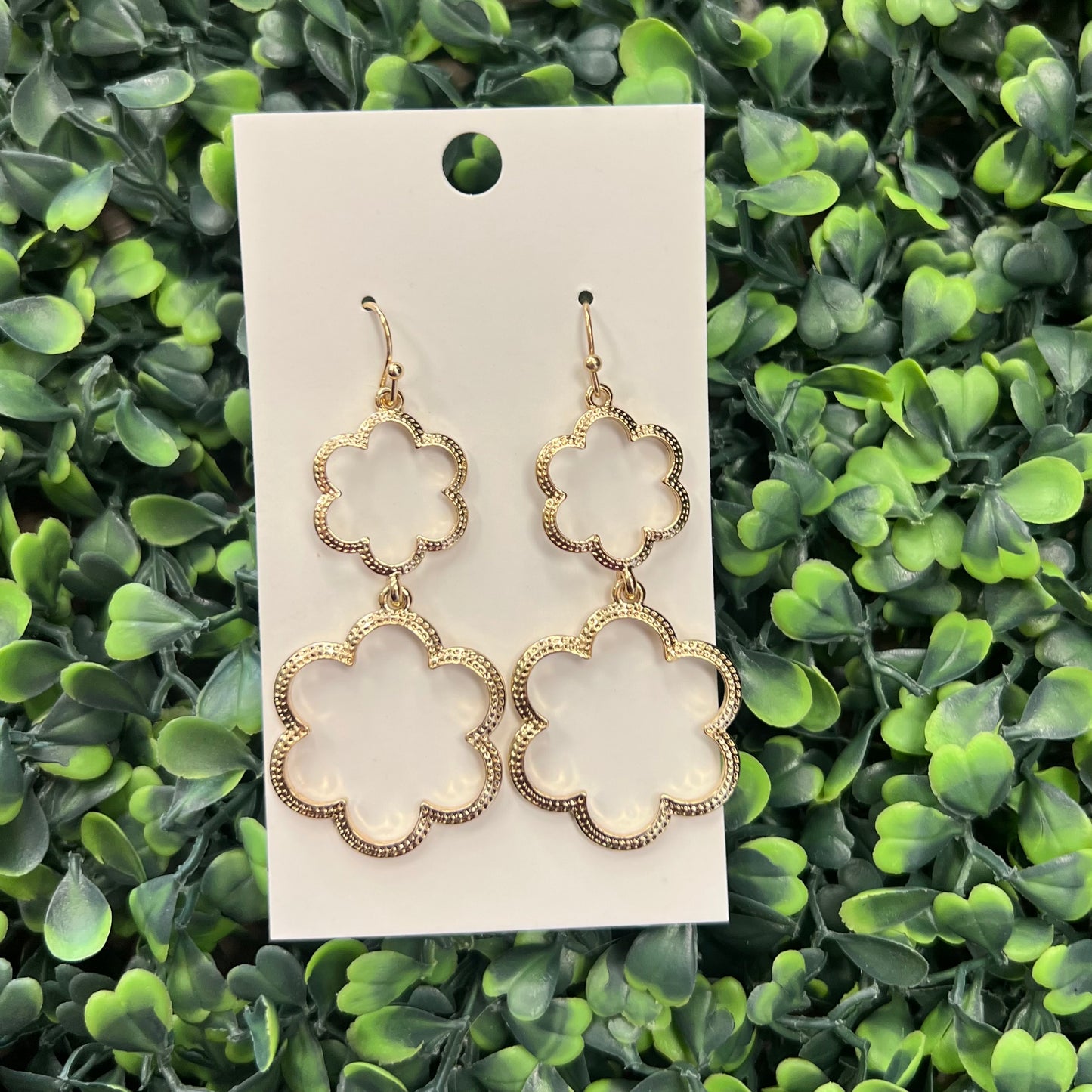 Gold Flower Earrings