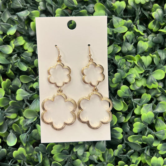 Gold Flower Earrings