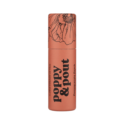 Poppy & Pout Lip Balm : Pomegranate Peach