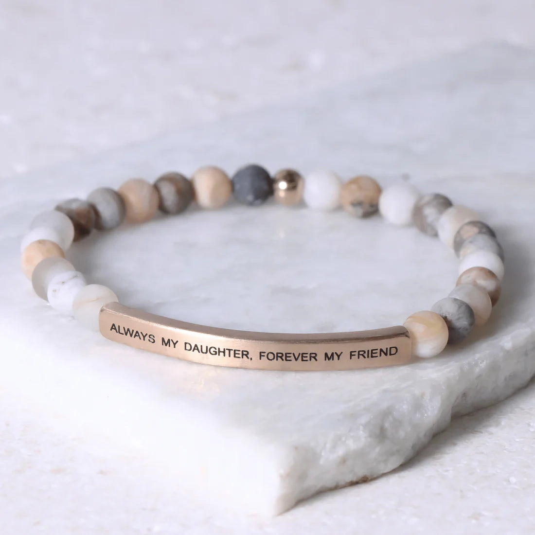 Inspiration Co Always my Daughter, Forever my Friend Bracelet- Bamboo
