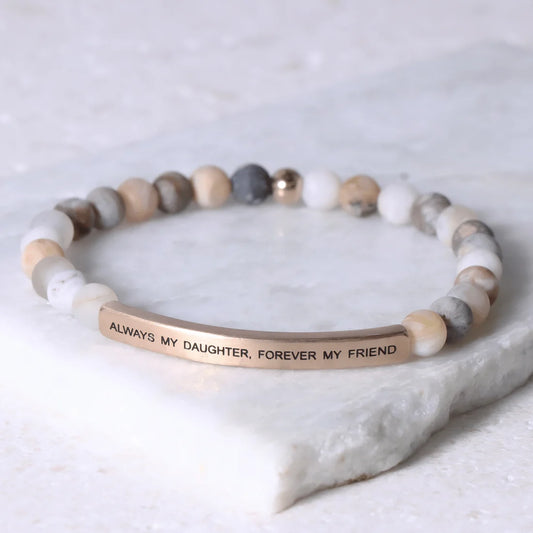 Inspiration Co Always my Daughter, Forever my Friend Bracelet- Bamboo
