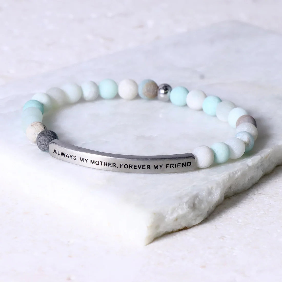 Inspiration Co Always my Mother Forever my Friend Bracelet - Amazonite