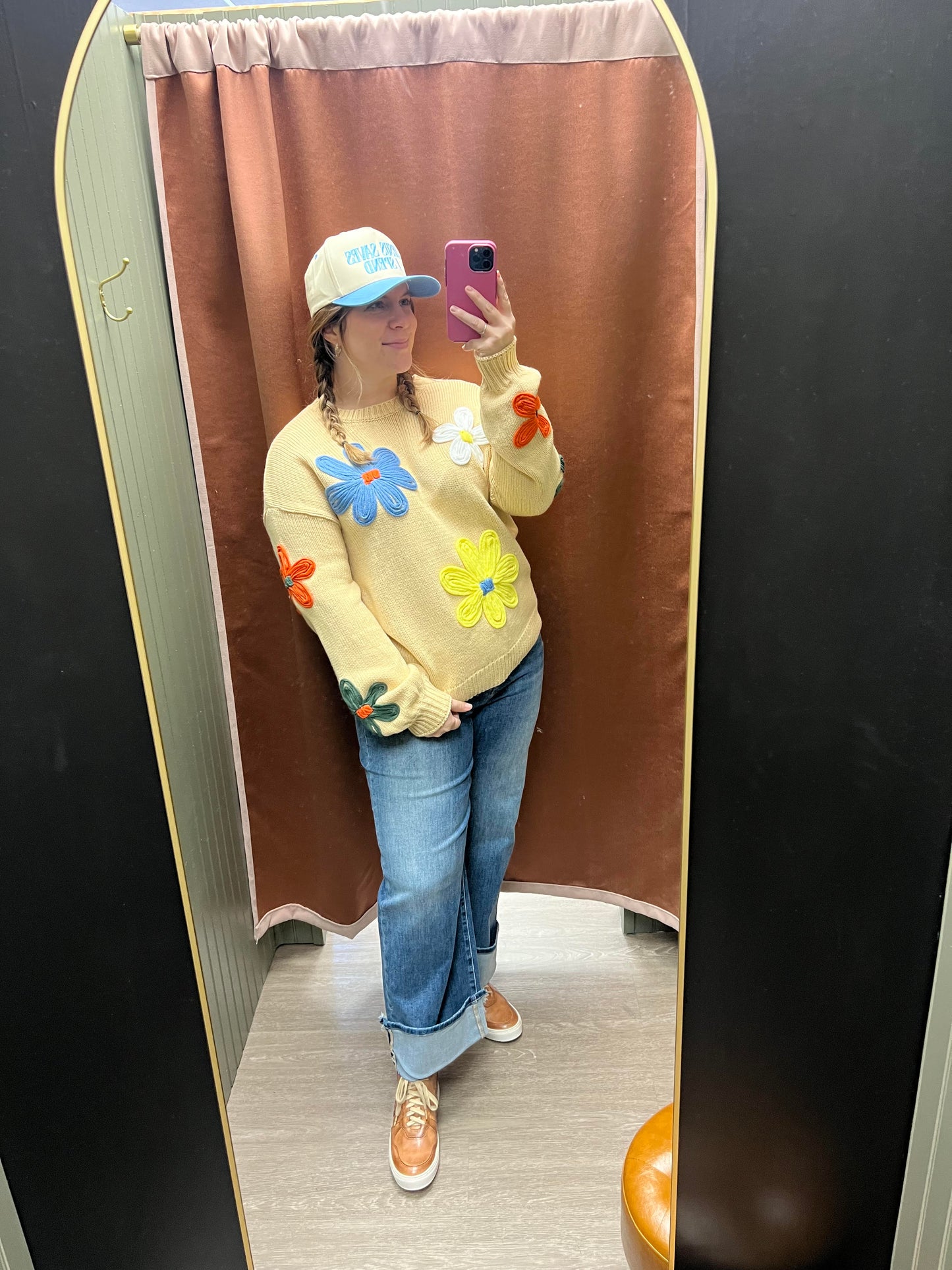 Boho Floral Sweater